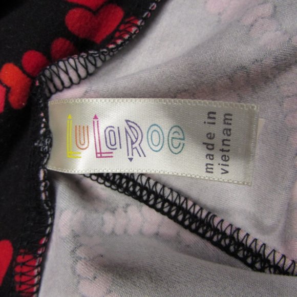 Lularoe One Size Leggings Hearts - Picture 4 of 6